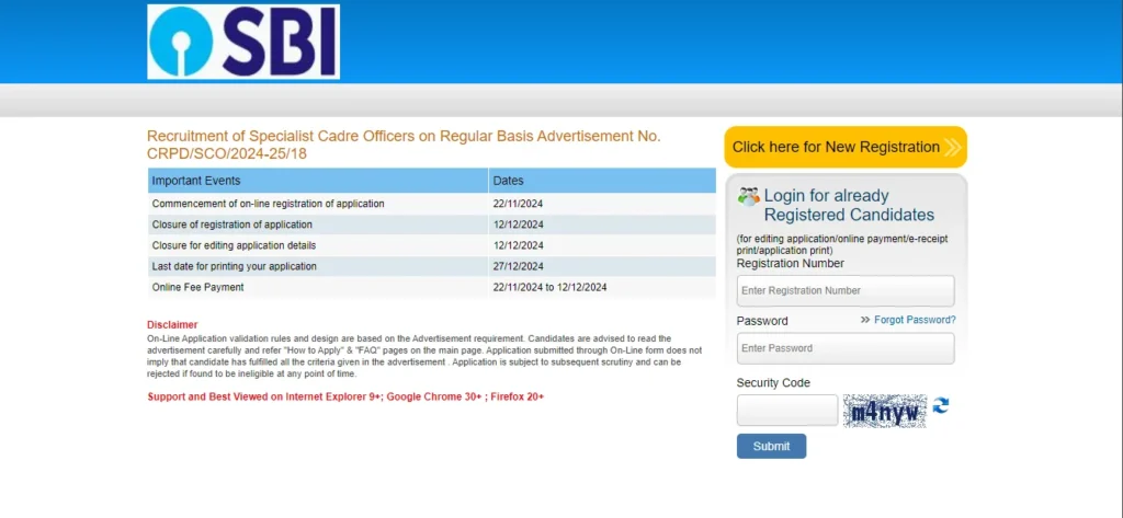 SBI SCO Assistant Manager Recruitment Apply Online