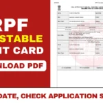 RPF Constable Admit Card