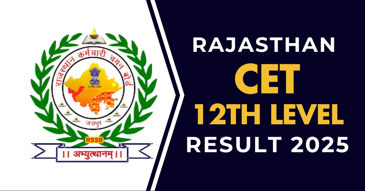 RSMSSB CET 12th Level Result 2025