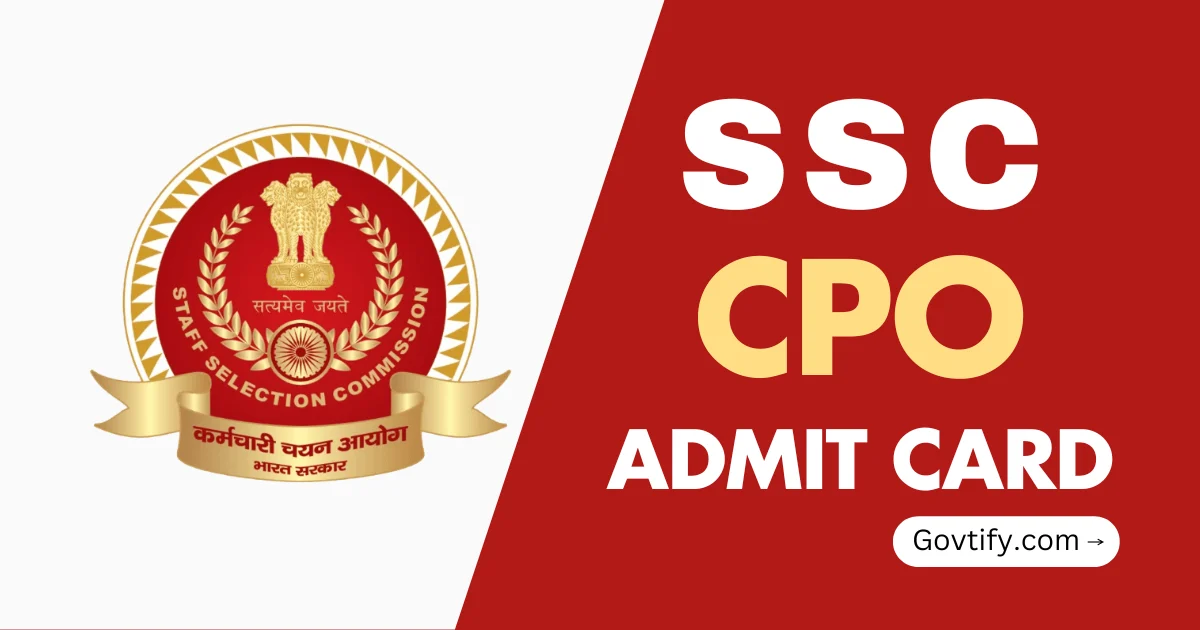 SSC CPO Admit Card