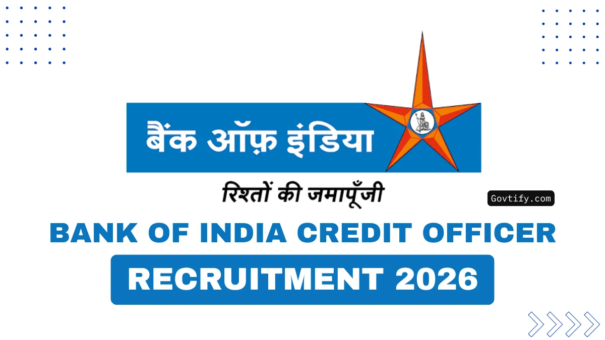 Bank of India Credit Officer Recruitment 2026