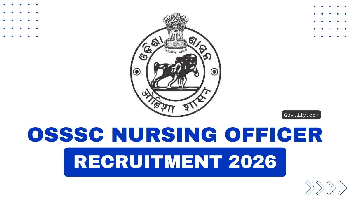 OSSSC Nursing Officer Recruitment 2026